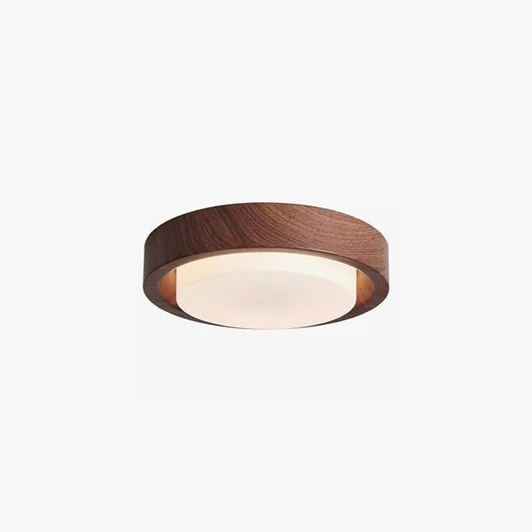 Medieval style wood grain glass bedroom ceiling lamp