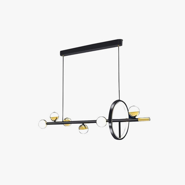 Nordic LED long strip magic bean restaurant chandelier