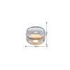 Round glass cloud stone bedside table lamp