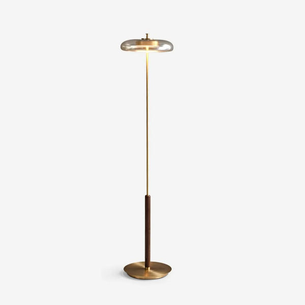 American retro solid wood floor lamp