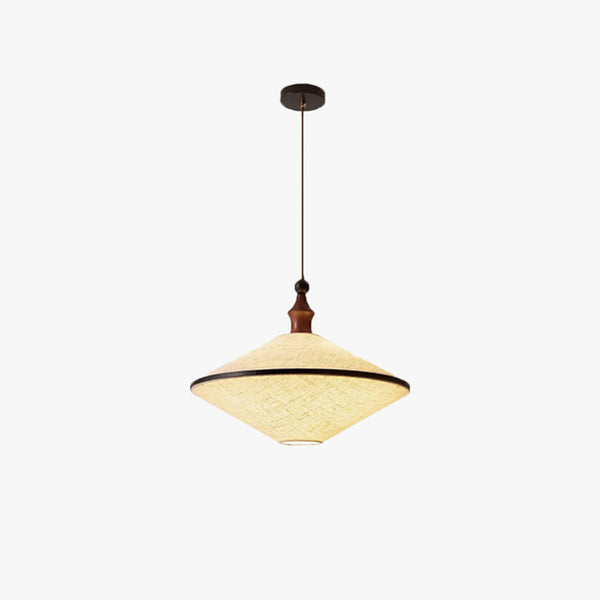 Lustre de restaurant en tissu rétro français