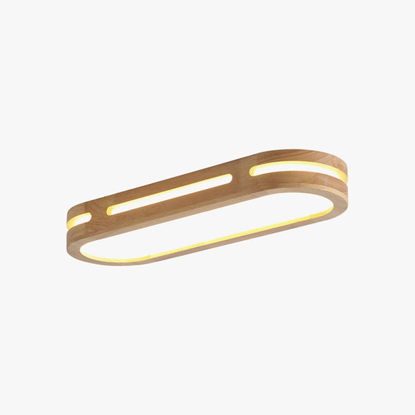 Solid wood LED ceiling light strip