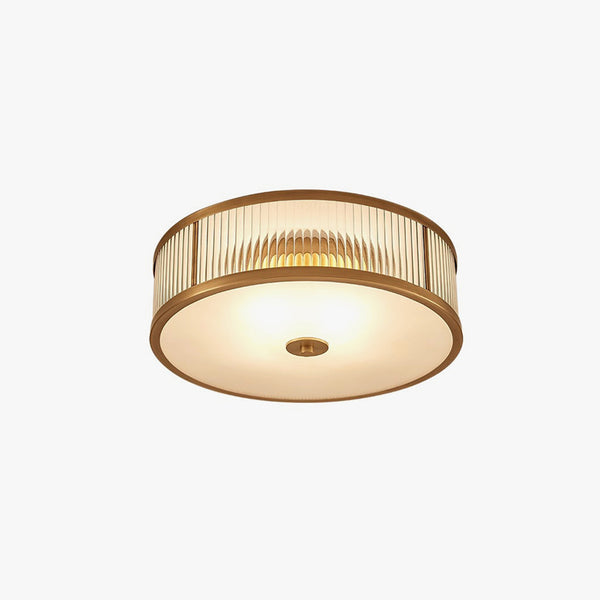 Copper bedroom ceiling lamp