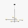 Lustre noir en forme de haricot magique long