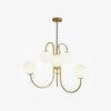 Lustre boule en verre blanc laiteux Nordic Magic Bean