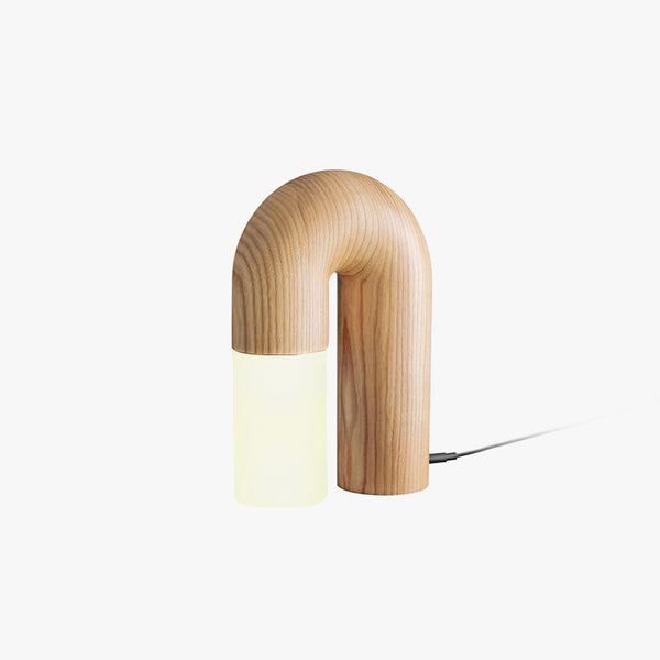 Lampe de table de chambre à coucher en bois massif