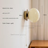 Retro cream style glass ball bedside corridor wall lamp