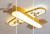 Lustre pour chambre d'enfant en forme d'avion couleur macaron