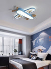 Lustre pour chambre d'enfant en forme d'avion couleur macaron