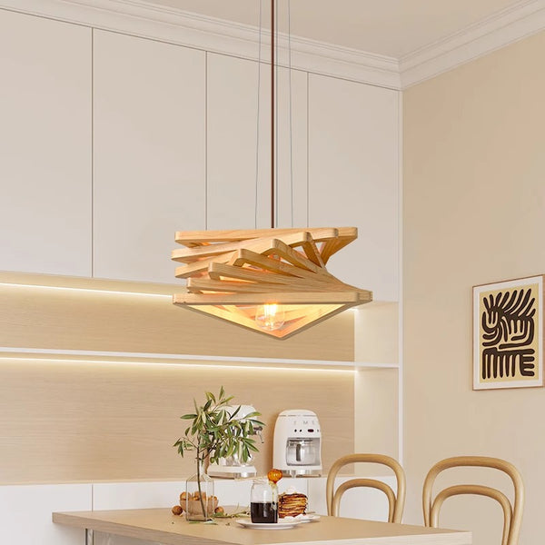 Modern personality solid wood chandelier
