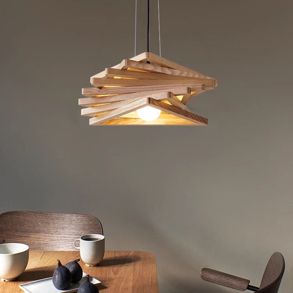 Modern personality solid wood chandelier