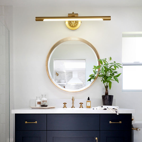 Applique murale simple avec miroir entièrement en cuivre