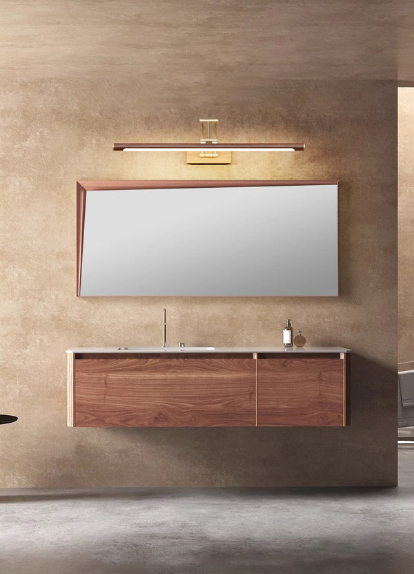 Applique murale à LED en bois effet miroir