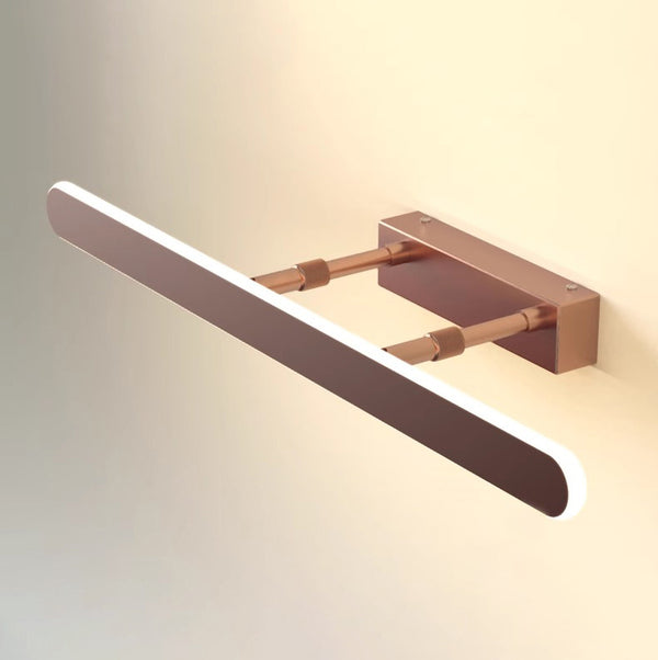 Coffee color retractable mirror front wall lamp