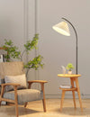 Doppelschichtige, halbgebogene Stehlampe