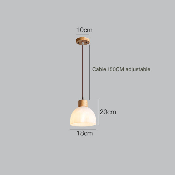 Striped glass chandelier