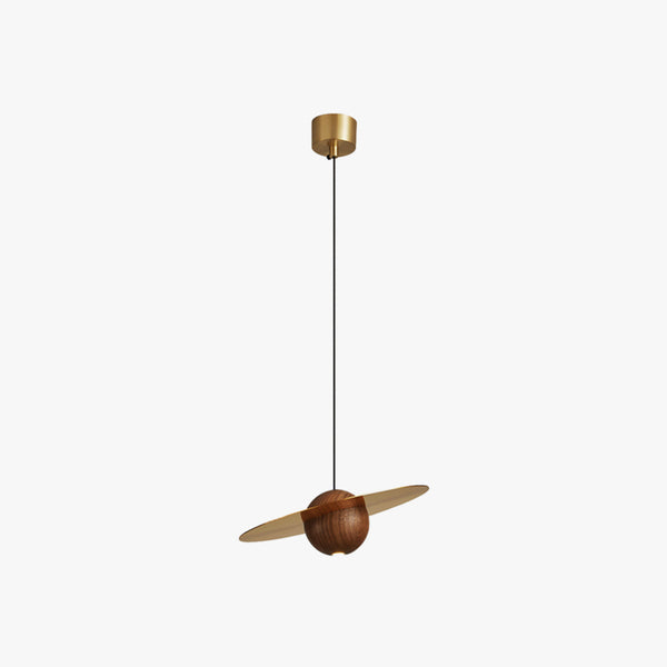 Walnut all copper bedside chandelier