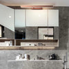 Coffee color retractable mirror front wall lamp