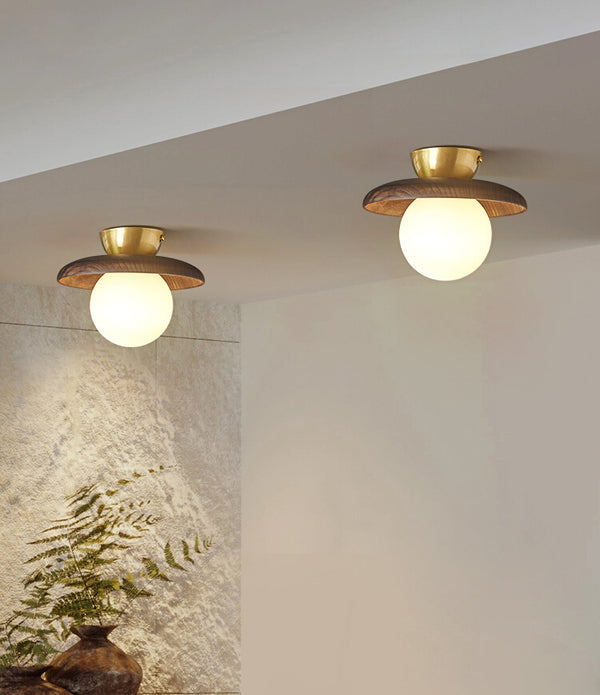 Plafonnier d'allée en noyer