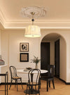 Lustre médiéval en bois massif de style crème