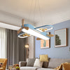 Lustre pour chambre d'enfant en forme d'avion couleur macaron