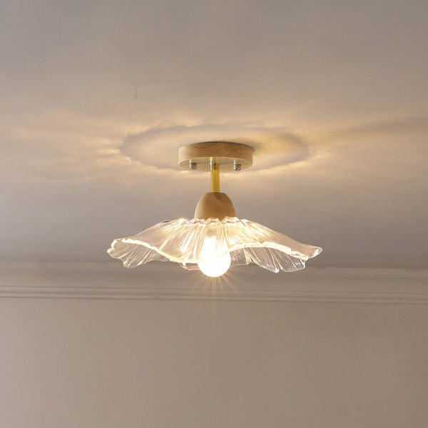 Retro lotus leaf aisle ceiling lamp
