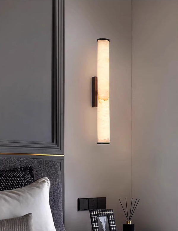 Copper marble wall lamp