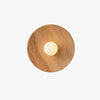 Vintage solid wood disc wall lamp