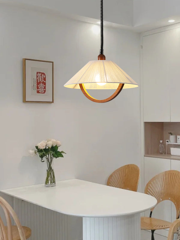 Lustre relevable en forme de bûche