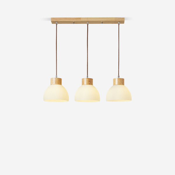 Striped glass chandelier