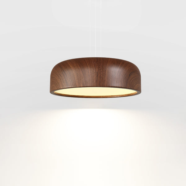 Japanese retro restaurant chandelier walnut wood grain