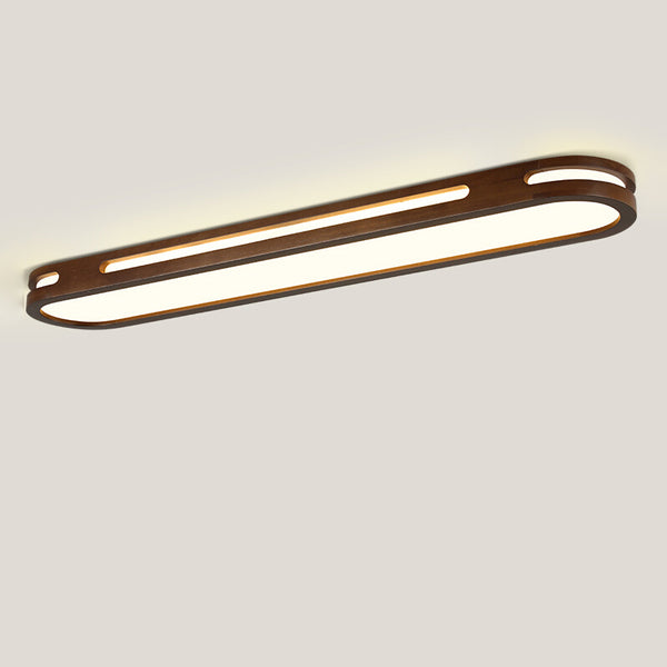 Solid wood LED ceiling light strip