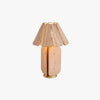 Schlafzimmer-Tischlampe aus Massivholz im Wabi-Sabi-Stil