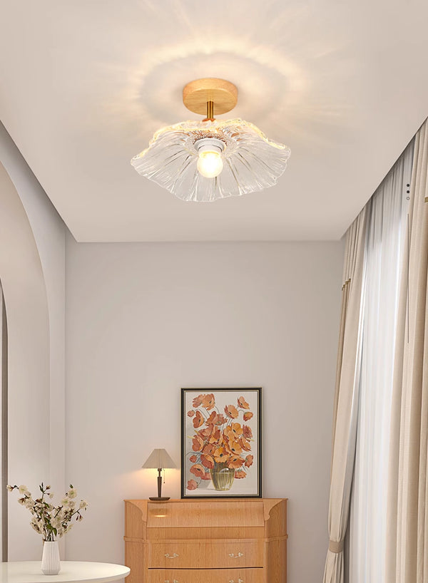 Retro lotus leaf aisle ceiling lamp