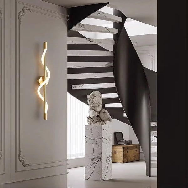 All copper line wall lamp