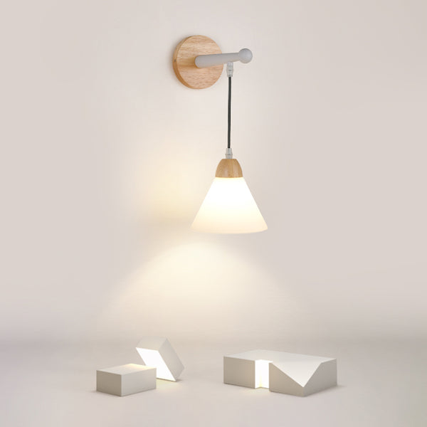 Japanese style retro bedroom wall lamp