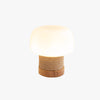 Cremefarbene Tischlampe im Pilz-Stil