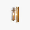 All copper glass bedroom wall light