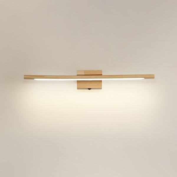 Applique murale nordique en bois massif avec miroir