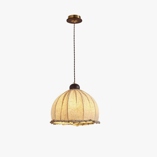 Lampe à suspension de salle à manger en tissu rétro japonais