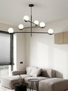 Lustre noir en forme de haricot magique long