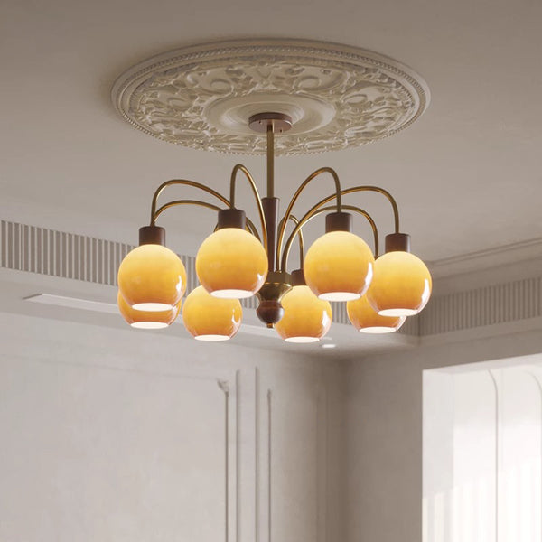 Cream style vintage persimmon chandelier