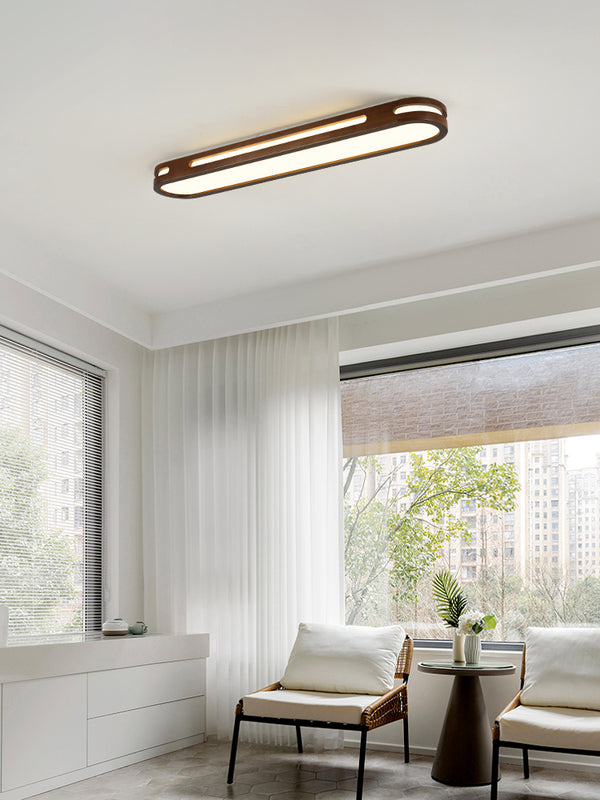 Solid wood LED ceiling light strip