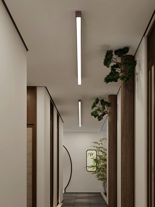 Lange Deckenlampe im japanischen Stil