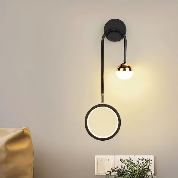 Applique murale LED minimaliste à double tête pour chambre à coucher