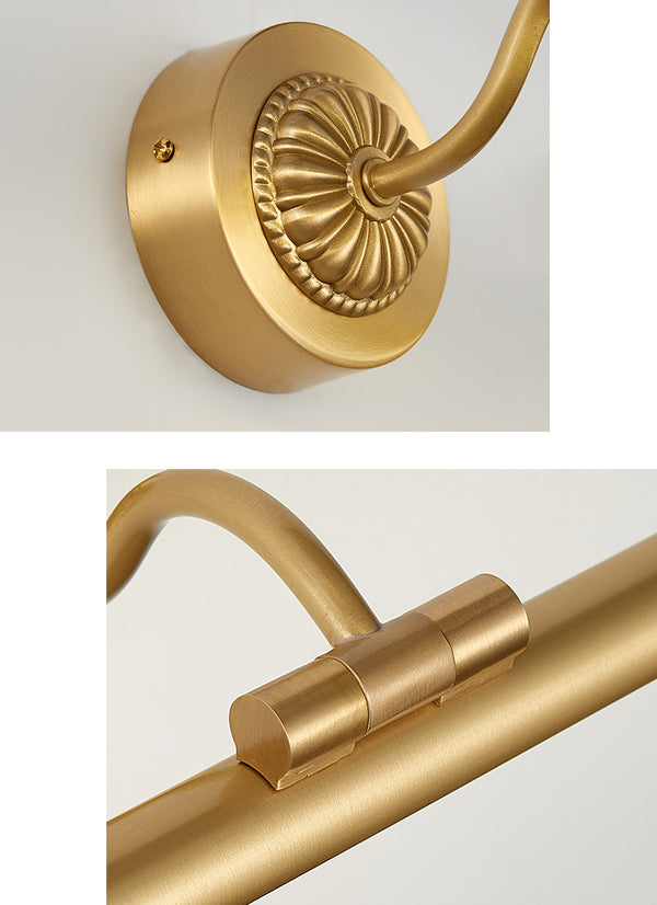 Applique murale simple avec miroir entièrement en cuivre