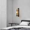 All copper glass bedroom wall light