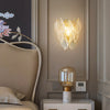 French cream style glass wall lamp