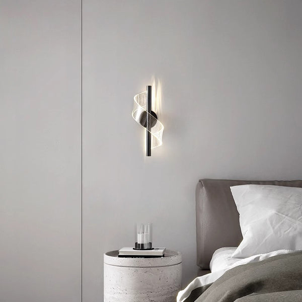 All copper spiral led wall light