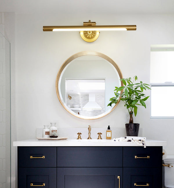 Applique murale simple avec miroir entièrement en cuivre